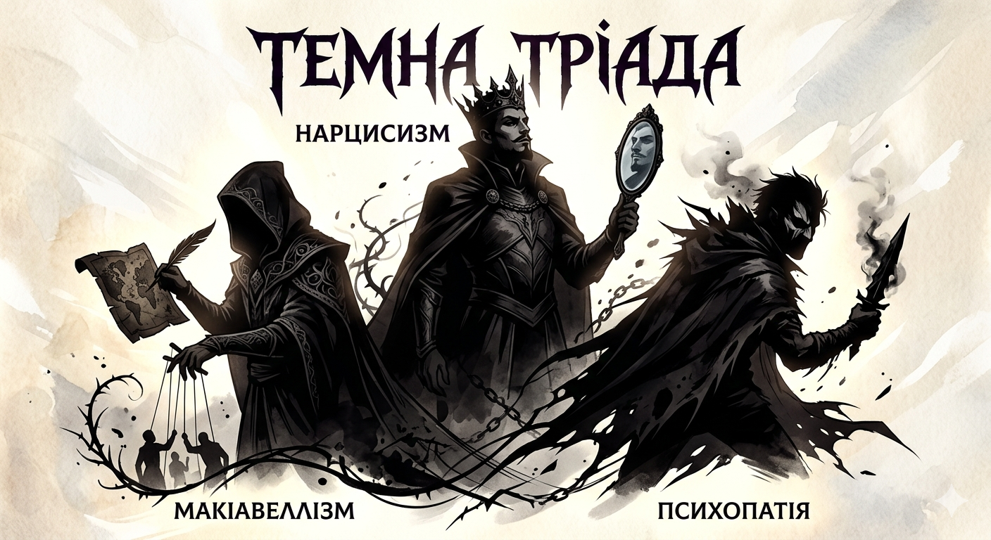 Темна тріада: як розпізнати нарцисизм, макіавеллізм і психопатію у повсякденному житті